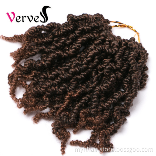 Spring Pre-twisted Braids Synthetic Crochet Hair Extensions 10 inch 15 strands/pack Ombre Curly Crochet Twist Braids